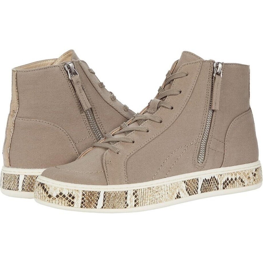 Dolce Vita Loreli Sneakers Women's 9.5 Olive Canvas Side Zip Casual Shoes ZAP729 - Picture 7 of 10